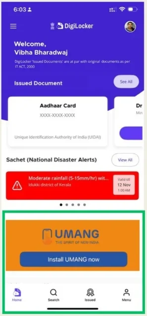 Redesign: the redesign moves it to a banner on the home screen.